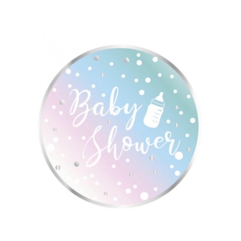 8 Assiettes Baby Shower en carton, Ø 23cm 8 Assiettes Baby Shower en carton, Ø 23cm