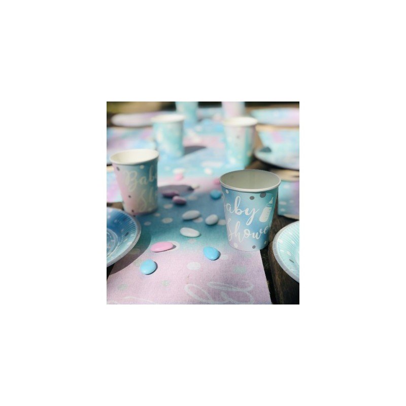 8 tazze per baby shower in cartone