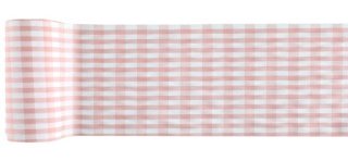 Runner da tavolo Vichy, rosa, 26 cm x 3 metri