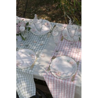 Runner da tavolo Vichy, verde, 26 cm x 3 metri