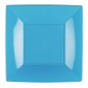 8 Assiettes plate, 23 x 23 cm,  turquoise 8 Assiettes plate, 23 x 23 cm,  turquoise
