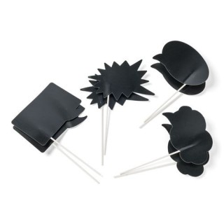 Bubbles Photo Booth Kit 8-teilig, schwarz