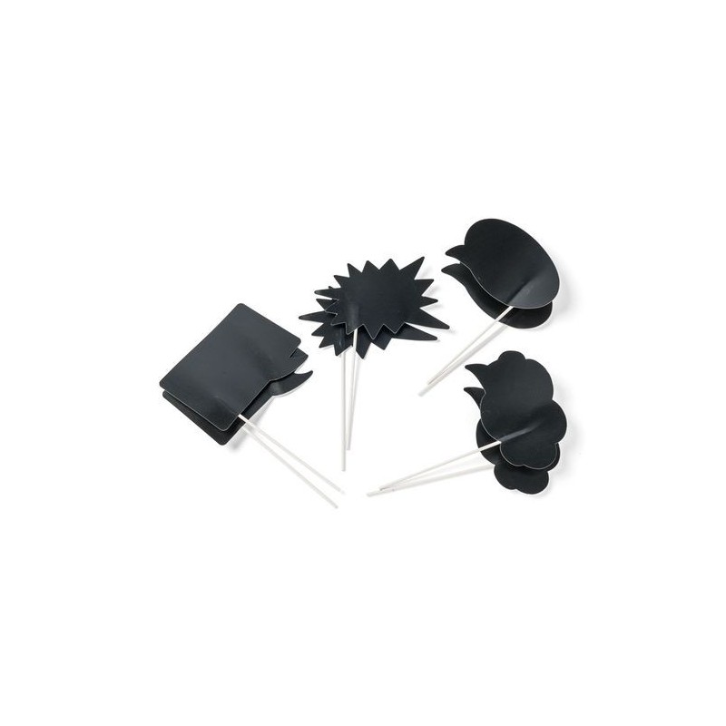 Kit Photo Booth bulles 8 pces, noir