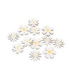 12 Confettis Marguerites en bois, blanc et jaune, Ø 3,3cm 12 Confettis Marguerites en bois, blanc et jaune, Ø 3,3cm