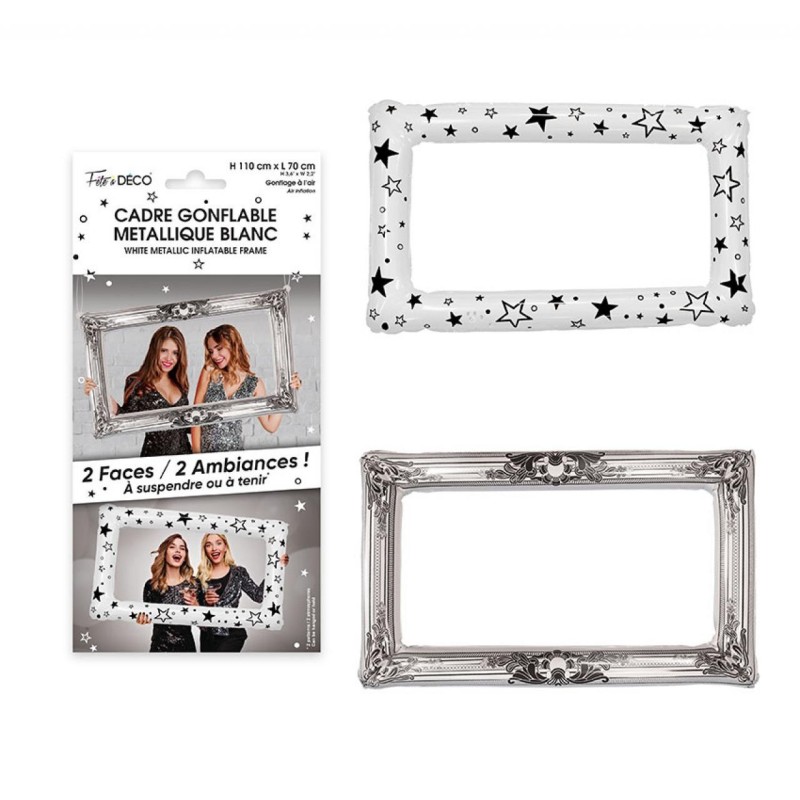 Cadre gonflable métallique argent Cadre gonflable métallique argent
