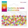 Confettis de table multicolore en papier 70 ans Confettis de table multicolore en papier 70 ans