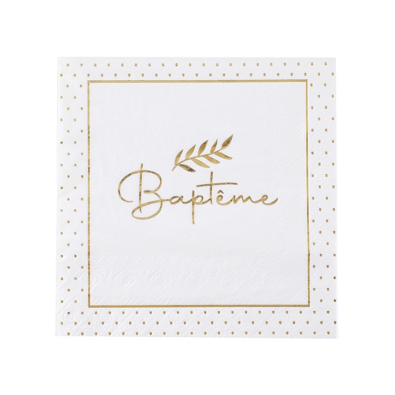 20 Tovaglioli "Battesimo", 33x33 cm, 3 veli 20 Tovaglioli "Battesimo", 33x33 cm, 3 veli