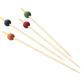 200 Bambusspieße mit Kugel 15 cm