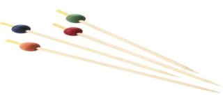 200 piques brochettes bambou avec boule 15cm