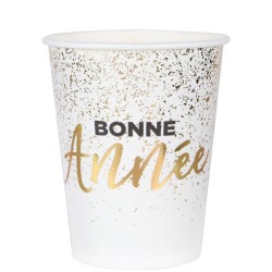 10 tazze "Bonne Année", ø 7,8 x 9,7 cm / 27cl