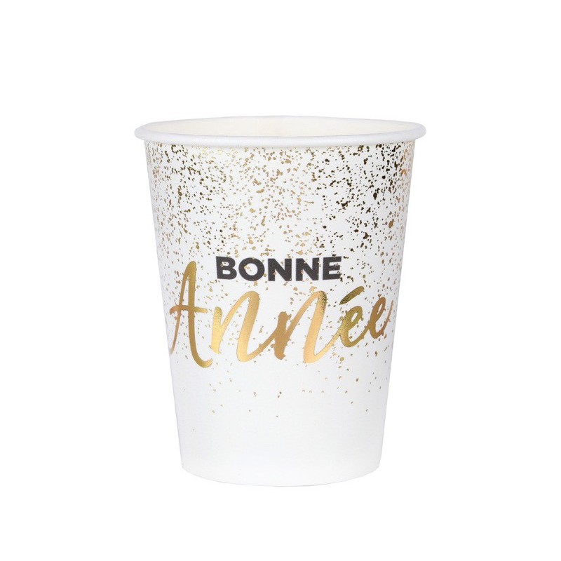 10 tazze "Bonne Année", ø 7,8 x 9,7 cm / 27cl 10 tazze "Bonne Année", ø 7,8 x 9,7 cm / 27cl