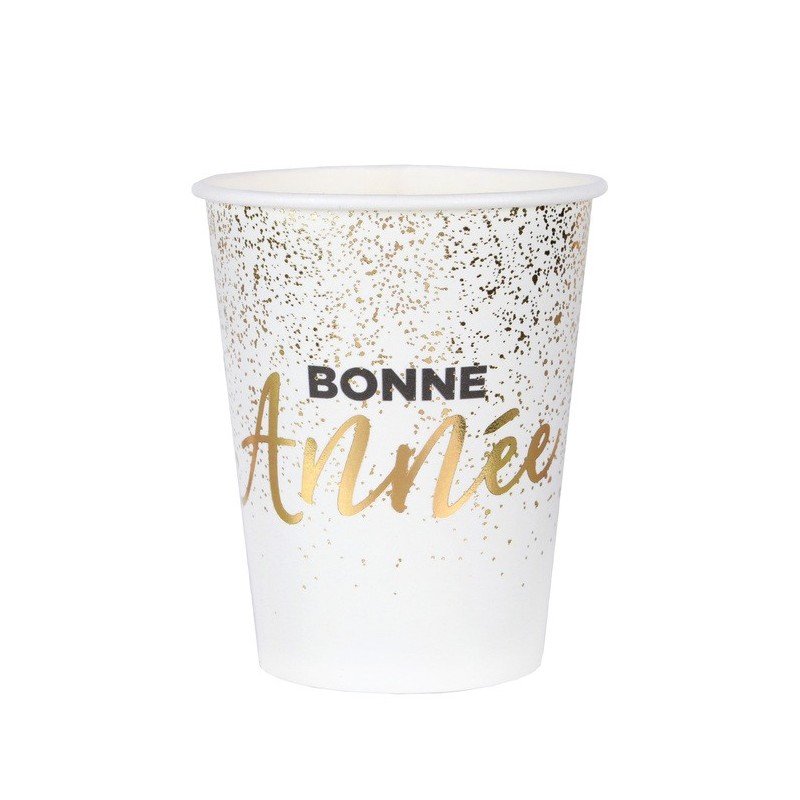 10 Gobelets "Bonne Année", ø 7.8 x 9.7 cm / 27cl 10 Gobelets "Bonne Année", ø 7.8 x 9.7 cm / 27cl