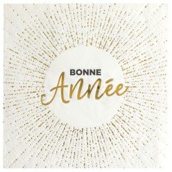 10 Serviettes, Bonne Année, 3 plis, 33x33cm