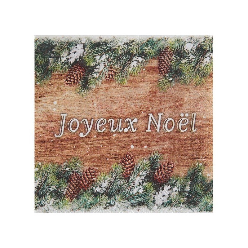 20 Serviettes Noël Pommes de Pin 33x33cm, 3plis 20 Serviettes Noël Pommes de Pin 33x33cm, 3plis