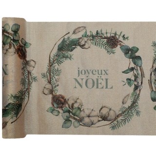 Chemin de table "Joyeux Noël"  28cm x 2.5m