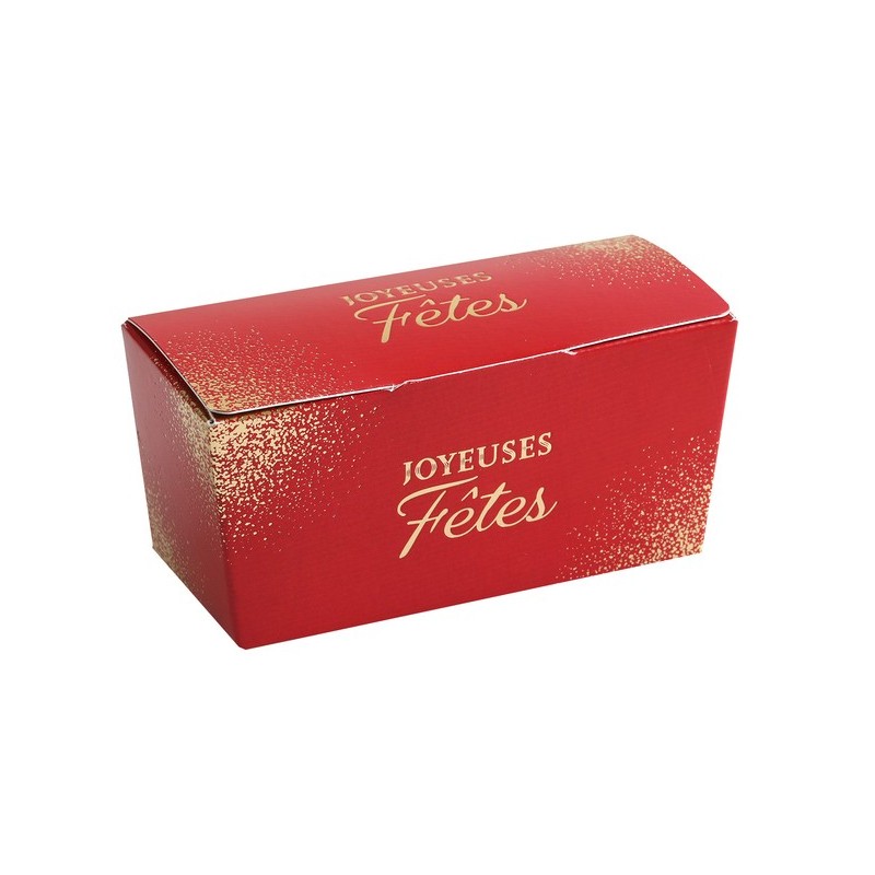 5 Ballotins " Joyeuses Fêtes" 125gr rouge