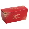 5 Ballotins " Joyeuses Fêtes" 125gr rouge