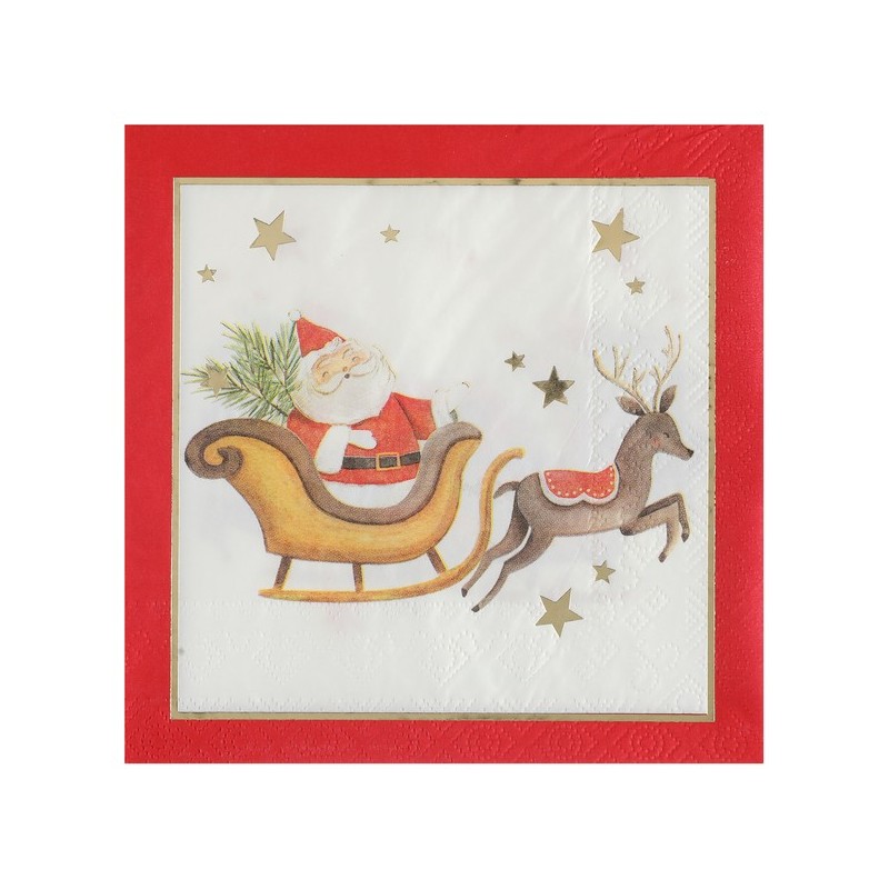 10 Serviettes Casse-noisette, 3plis, 33x33cm 10 Serviettes Casse-noisette, 3plis, 33x33cm