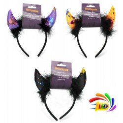 Serre tête LED DIABLOTIN avec piles. clignote dans la nuit.