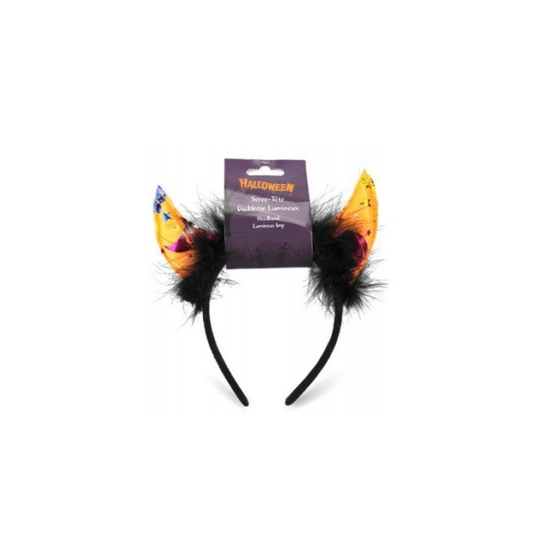 Serre tête LED DIABLOTIN avec piles. clignote dans la nuit. Serre tête LED DIABLOTIN avec piles. clignote dans la nuit.