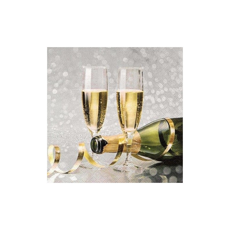 Tovaglioli, Champagne, 3 veli, 33x33cm Tovaglioli, Champagne, 3 veli, 33x33cm