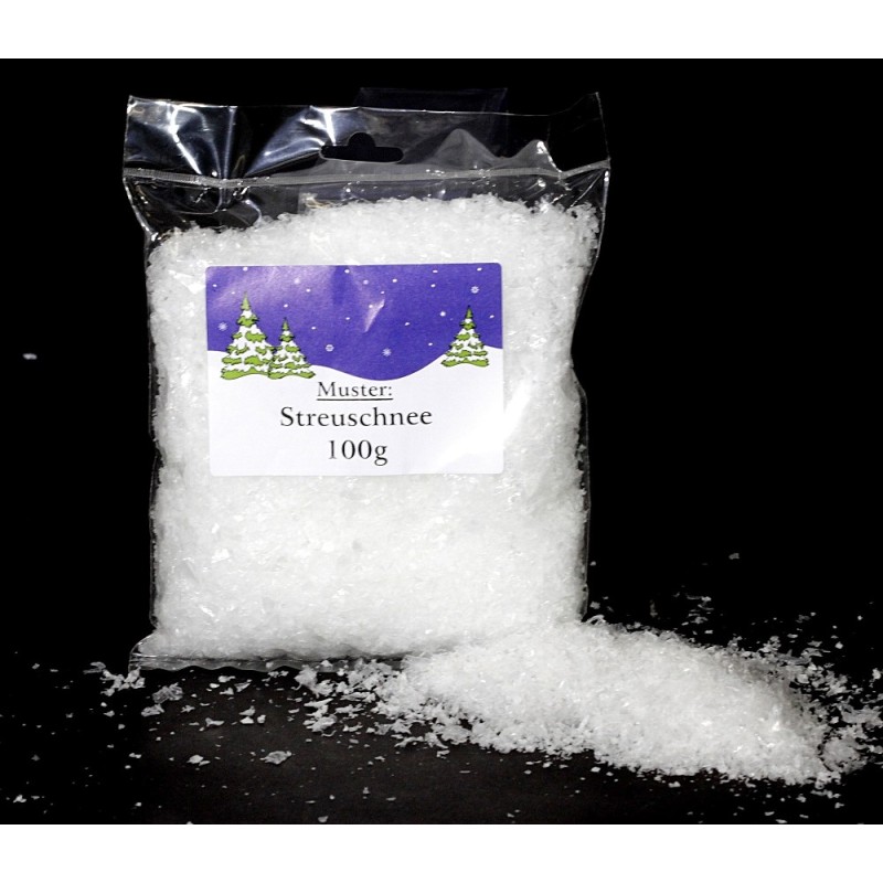 1 Sachet de 100gr. de neige artificielle blanche 1 Sachet de 100gr. de neige artificielle blanche