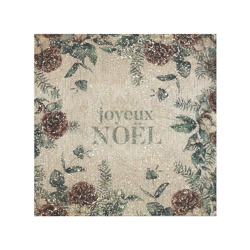 10 Serviettes en papier "Joyeux Noël", 3plis, 33x33cm 10 Serviettes en papier "Joyeux Noël", 3plis, 33x33cm