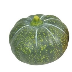 Zucca 14x14x12 cm ceramica verde scuro/arancione