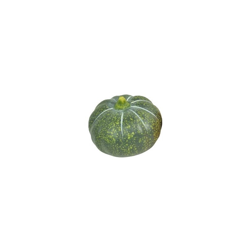 Zucca 14x14x12 cm ceramica verde scuro/arancione