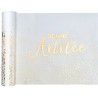 Silvester-Tischläufer, weiß/gold, 28 cm x 5 m Silvester-Tischläufer, weiß/gold, 28 cm x 5 m