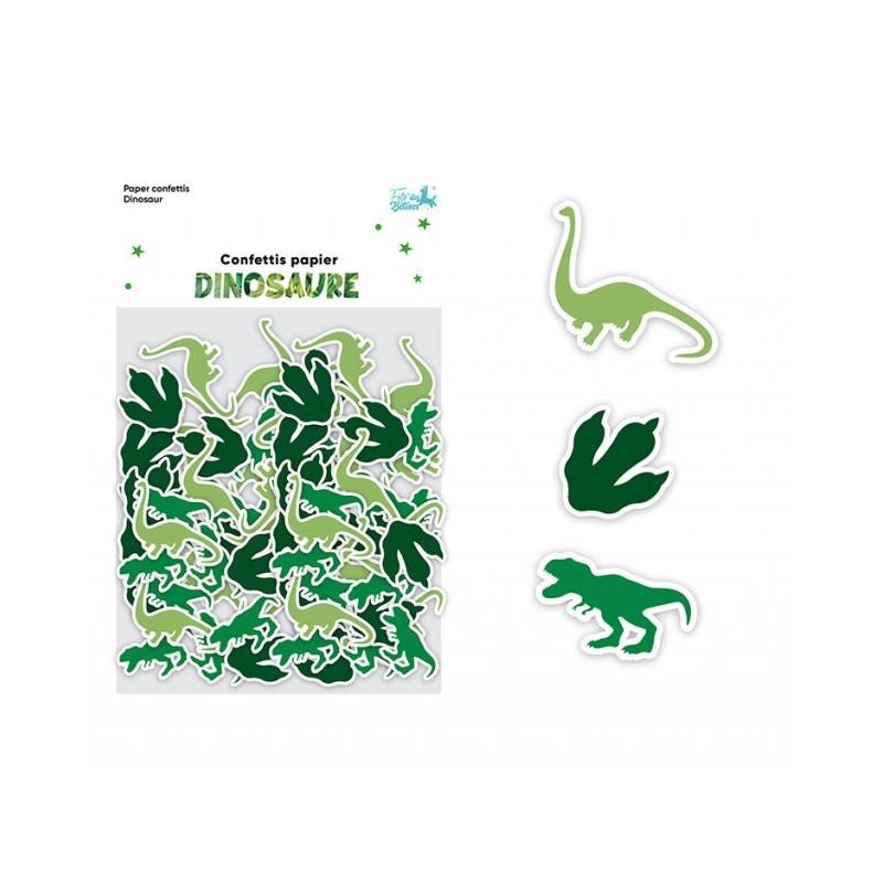 Tischkonfetti aus Papier mit Dinosaurier-Motiv