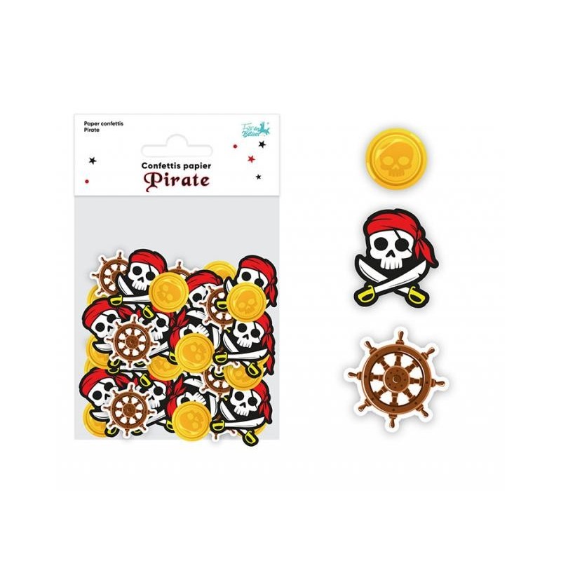 Confettis de table en papier thème Pirate Confettis de table en papier thème Pirate