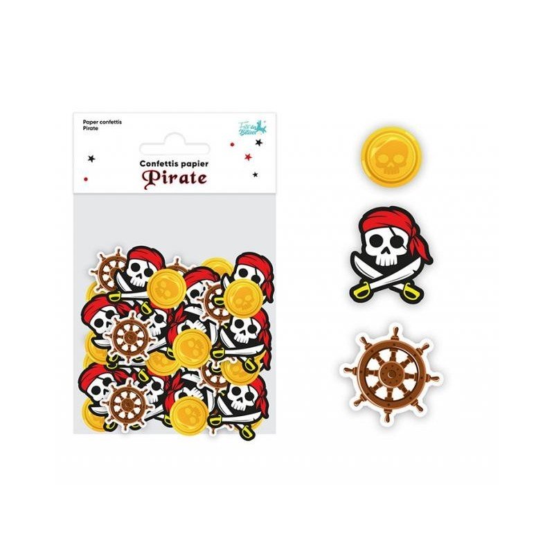 Confettis de table en papier thème Pirate