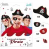 Sachet de 6 caches-oeil et 6 bandeaux papier thème pirate Sachet de 6 caches-oeil et 6 bandeaux papier thème pirate