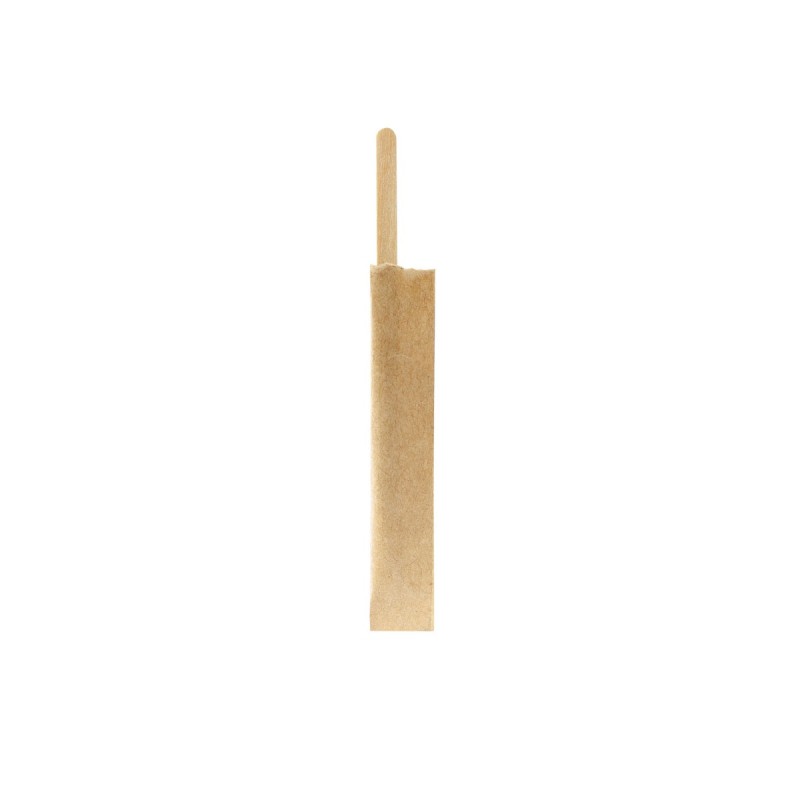 100 Agitateurs bois emballés à l’unité 11 cm Naturel 100 Agitateurs bois emballés à l’unité 11 cm Naturel
