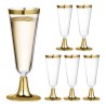 6 Flûtes à champagne 18cl, pied et bord doré 6 Flûtes à champagne 18cl, pied et bord doré