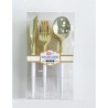 Posate Gourmet 24pz, colore oro e bianco Posate Gourmet 24pz, colore oro e bianco