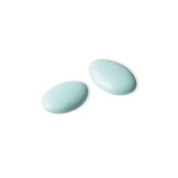 Dragées décor chocolat,70% cacao, vert d'eau, 250gr