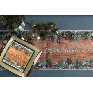 Chemin de table Pommes de Pin, 30cm x 5m
