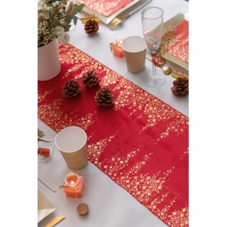 Runner da tavola 1 stella 26 cm x 2,5 m rosso