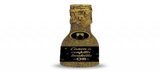 1 Bottiglia di cannone spara coriandoli dorato 16 cm