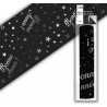 1 runner da tavolo metallizzato nero/argento “Bonne Année" 1 runner da tavolo metallizzato nero/argento “Bonne Année"