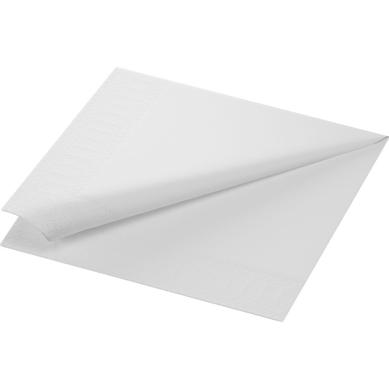 Serviettes 3 couches 40x40 1/4 blanc Serviettes 3 couches 40x40 1/4 blanc