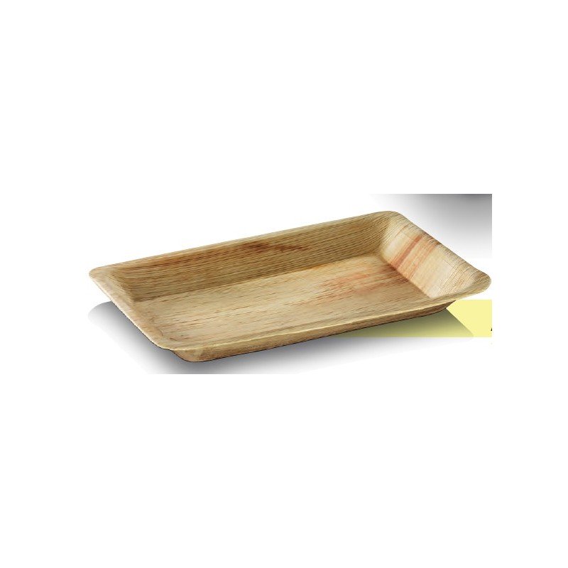 25 Assiettes rectangles, palmier, 16 x 24 cm