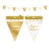 1 Wimpelgirlande "Joyeux anniversaire" gold