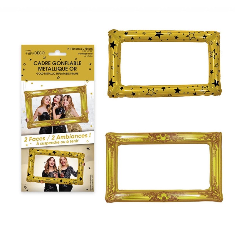 Cadre gonflable métallique or