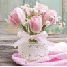 20 Serviettes papier 33x33xcm Bouquet de tulipe rose 20 Serviettes papier 33x33xcm Bouquet de tulipe rose