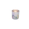 1 Photophore en verre prairie fleurie 7,3x8cm 1 Photophore en verre prairie fleurie 7,3x8cm