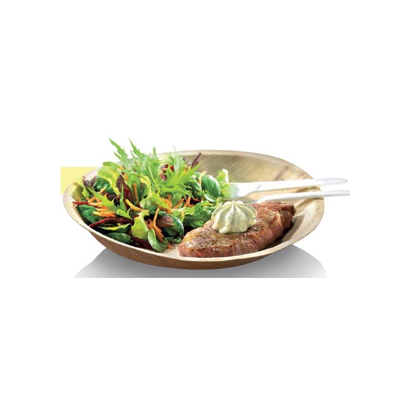 25 Assiettes rondes, palmier, diam. 24 cm