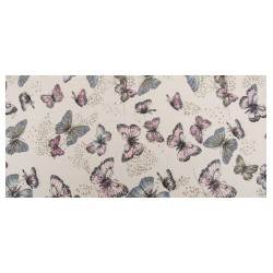 Chemin de table lin papillons, 28cm x 5m 
